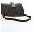 FENDI Zucca Canvas Mamma Baguette Schultertasche Braun Silber Auth 192730V - Ansicht 7