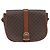 Céline Borsa a Spalla CELINE Macadam Canvas PVC Pelle Marrone Oro Auth 194551 D'oro - vista 13