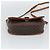 Céline Borsa a Spalla CELINE Macadam Canvas PVC Pelle Marrone Oro Auth 194551 D'oro - vista 5