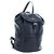 PRADA Backpack Leather Navy Silver Auth 191791V Silvery Navy blue