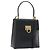 Sac à main Salvatore Ferragamo Gancini en cuir 2way Noir Or Auth 192668 Doré