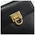 Sac à main Salvatore Ferragamo Gancini en cuir 2way Noir Or Auth 192668 Doré - vue 19