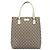 Borsa Tote GUCCI GG Supreme in PVC e pelle Beige Argento 131220 Auth ep15221 - vista 13