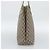 Borsa Tote GUCCI GG Supreme in PVC e pelle Beige Argento 131220 Auth ep15221 - vista 3