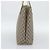 Borsa Tote GUCCI GG Supreme in PVC e pelle Beige Argento 131220 Auth ep15221 - vista 4