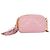 Mini bolsa camera Chanel rosa acolchoada