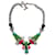 Collana statement multicolore con gemme J.Crew Nero Rosa Bianco Blu Verde  - vista 1