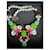 Collana statement multicolore con gemme J.Crew Nero Rosa Bianco Blu Verde  - vista 4
