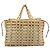 Salvatore Ferragamo Wood Mesh Drawstring canvas Beige - vista 2