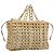 Salvatore Ferragamo Wood Mesh Drawstring canvas Beige - vista 3