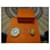 Hermès Set Tazza e Piattino in Ceramica Bianco Verde Arancione  - vista 2