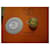 Hermès Set Tazza e Piattino in Ceramica Bianco Verde Arancione  - vista 3