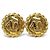 VINTAGE CHANEL 1994 GABRIELLE COCO GOLDENE METALL-OHRSTECKER