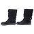BOTAS LOUIS VUITTON SNOWY FLAT HALF BOOT 36.5 37 DE PIEL FORRADA Negro - vista 2