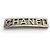 ACCESSORIO PER CAPELLI CHANEL BARRETTE LOGO METALLO ORO E ARGENTO D'oro