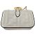 Baguette Pouch con zip logo Fendi in pelle stampata FF Bianco - vista 2