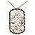 Collana Chanel Coco Mark Logo Clover Camellia Nero D'oro - vista 2