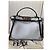Borsa Fendi Peekaboo Iconic Mini Nero Bianco D'oro - vista 12