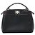 Mini borsa a mano 2Way in pelle Fendi Peekaboo nera 8BN244 Rosso
