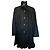 RED VALENTINO Black Wool Blend Ruffled Coat