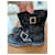 Jimmy Choo Black Suede Buckle Ankle Boots  - view 2