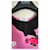 Top rose à imprimé graphique Moschino Cheap and Chic Noir Blanc Jaune Métallisé  - vue 3