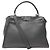 BORSA FENDI PEEKABOO SELLERIA MEDIUM 8BN290 PELLE GRIGIA A SPALLA