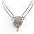 CHRISTIAN DIOR HALSKETTE MOTIV PERLMUTTEINLAGE RINGE GLASPERLEN Silber