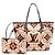 NUOVO BORSA LOUIS VUITTON NEVERFULL MM MONOGRAM GEANT CRAFTY M56584 TOTE BAG Arancione
