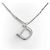 NUOVO COLLANA DIOR DOUBLE CHAIN LOGO D STRASS ARGENTATA Argento - vista 2