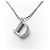 NUOVO COLLANA DIOR DOUBLE CHAIN LOGO D STRASS ARGENTATA Argento - vista 3
