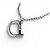 NUOVO COLLANA DIOR DOUBLE CHAIN LOGO D STRASS ARGENTATA Argento - vista 4