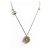 COLLANA CHANEL PENDENTE CAMELIA LOGO CC E STRASS 2012 METALLO DORATO D'oro