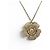 COLLANA CHANEL PENDENTE CAMELIA LOGO CC E STRASS 2012 METALLO DORATO D'oro - vista 2
