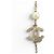 COLLANA CHANEL PENDENTE CAMELIA LOGO CC E STRASS 2012 METALLO DORATO D'oro - vista 4
