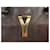 SAC A MAIN YVES SAINT LAURENT LIGNE Y CHYC 275091 EN CUIR MARRON BAG PURSE Taupe  - vue 6