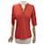Hermès NUEVO POLO HERMES FIT T-SHIRT H80073136 S SPORT EN LANA NARANJA LADRILLO CON CREMALLERA  - vista 1