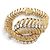 BRACCIALE VINTAGE BOUCHERON PLUME DE PAON DIAMANTI 3.3CT ORO GIALLO 18K 64GR BANGLE D'oro