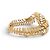 BRACCIALE VINTAGE BOUCHERON PLUME DE PAON DIAMANTI 3.3CT ORO GIALLO 18K 64GR BANGLE D'oro - vista 5