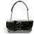 BORSA CHANEL N5 CAMELIA LOGO CC CHOCOLATE BAR PELLE NERA HOBO Nero