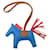 Hermès BIJOU DE SAC HERMES RODEO PM H064929 EN CUIR BLEU LEATHER HORSE CHARM BAG  - vue 1