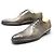 NOVAS SCARPE SANTONI 6522 RICHELIEU 8.5 IT 43.5 FR IN PELLE PATINATA Grigio