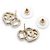 NUOVI ORECCHINI CHANEL DOUBLE HEART CC LOGO STRASS ABB666 D'oro - vista 4