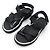 NUOVE SANDALI CHANEL DAD G45083 PELLE NERA STRAP 36 Nero