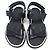 NUOVE SANDALI CHANEL DAD G45083 PELLE NERA STRAP 36 Nero - vista 6