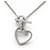 Hermès VINTAGE COLLIER HERMES COEUR AMULETTE EN ARGENT MASSIF 925 10GR SILVER NECKLACE Argenté  - vue 2