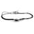 Hermès HERMES SKIPPER NOIR SILVER 925 STERLING DOUBLE WRAP BRACELET NECKLACE Black  - view 4