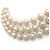 COLLAR VINTAGE CHANEL 1994 CON 3 HILAS DE PERLAS Y CIERRE LOGO CC Crudo - vista 3
