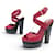 CHAUSSURES YVES SAINT LAURENT 286918 38 SANDALES A TALONS CUIR ROUGE SHOES  - vue 1