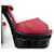 CHAUSSURES YVES SAINT LAURENT 286918 38 SANDALES A TALONS CUIR ROUGE SHOES  - vue 12